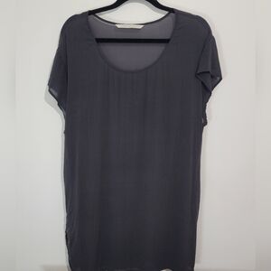 SILK BLACK MIDI DRESS CUSTOMMADE BRAND EU 38 MEDIUM